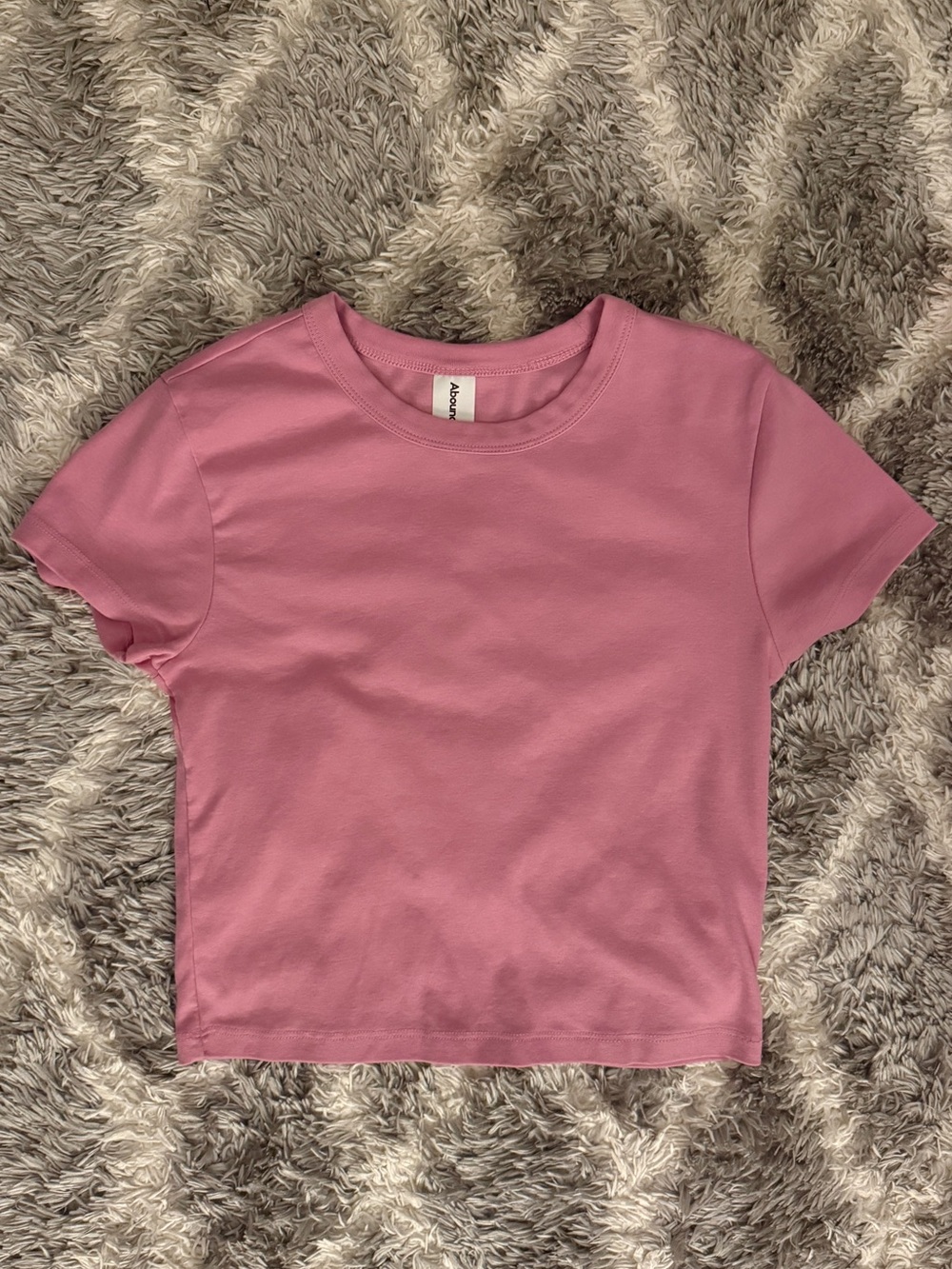 Abound Pink Crewneck Crop Tee